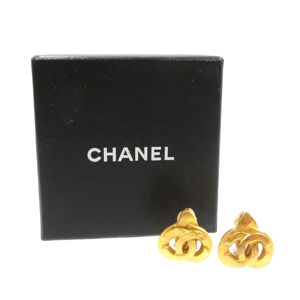 CHANEL Gold Logo Earrings - Picture 4 of 5
